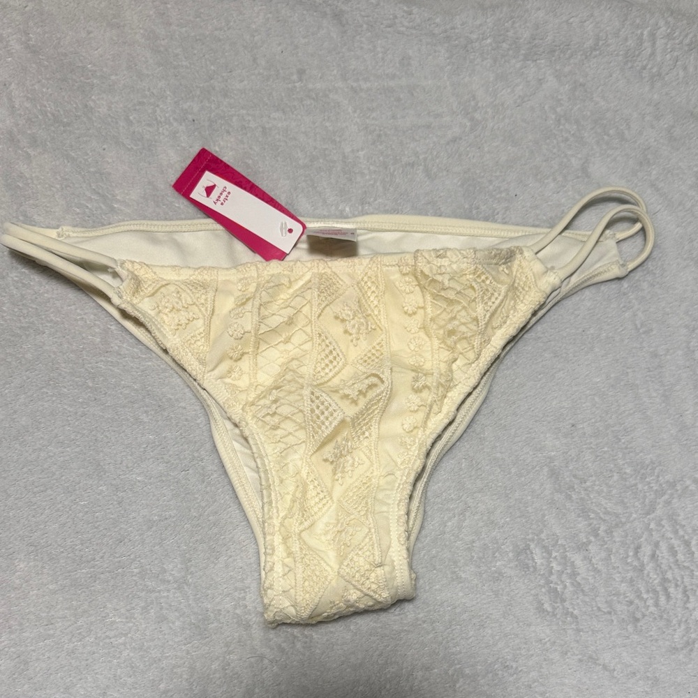 Cream Lace Bikini Bottom